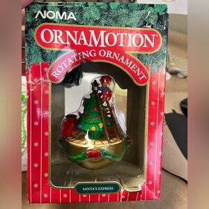 Noma Ornamotion Rotating Ornament - Santa's Express EUC
